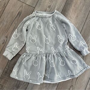 LIVLY Bunny Sweatshirt Long Sleeve Dress